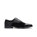 Domenico Patent/Velvet Cap-Toe Oxford